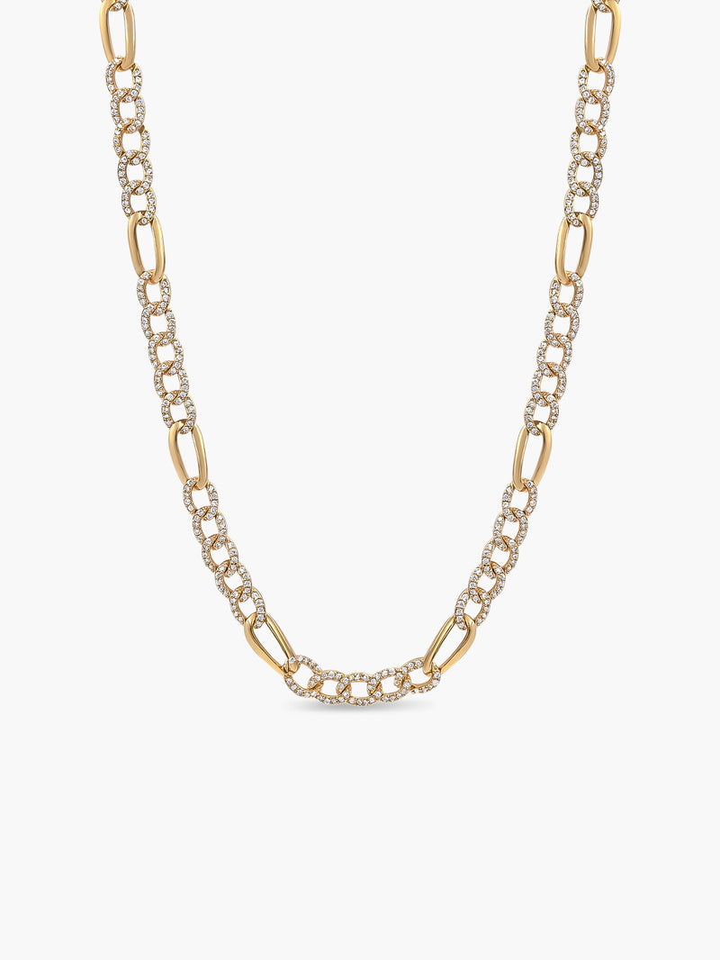 Sparkle Figaro Chain Necklace