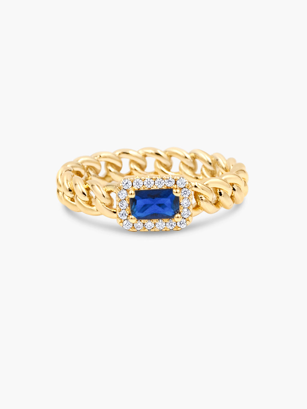 gold plated sapphire ring