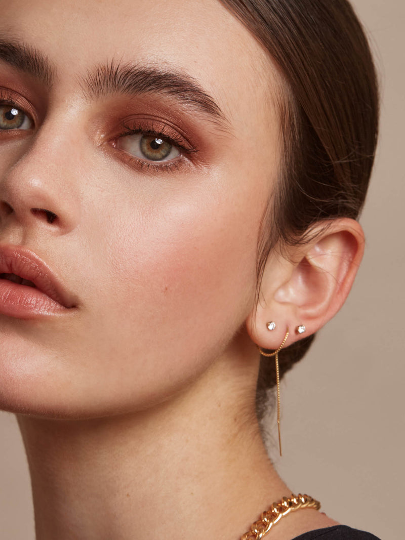 Round CZ Stud Earrings by The Faint Hearted Jewelry