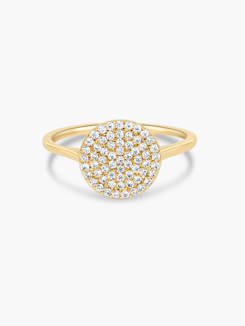 gold disc ring