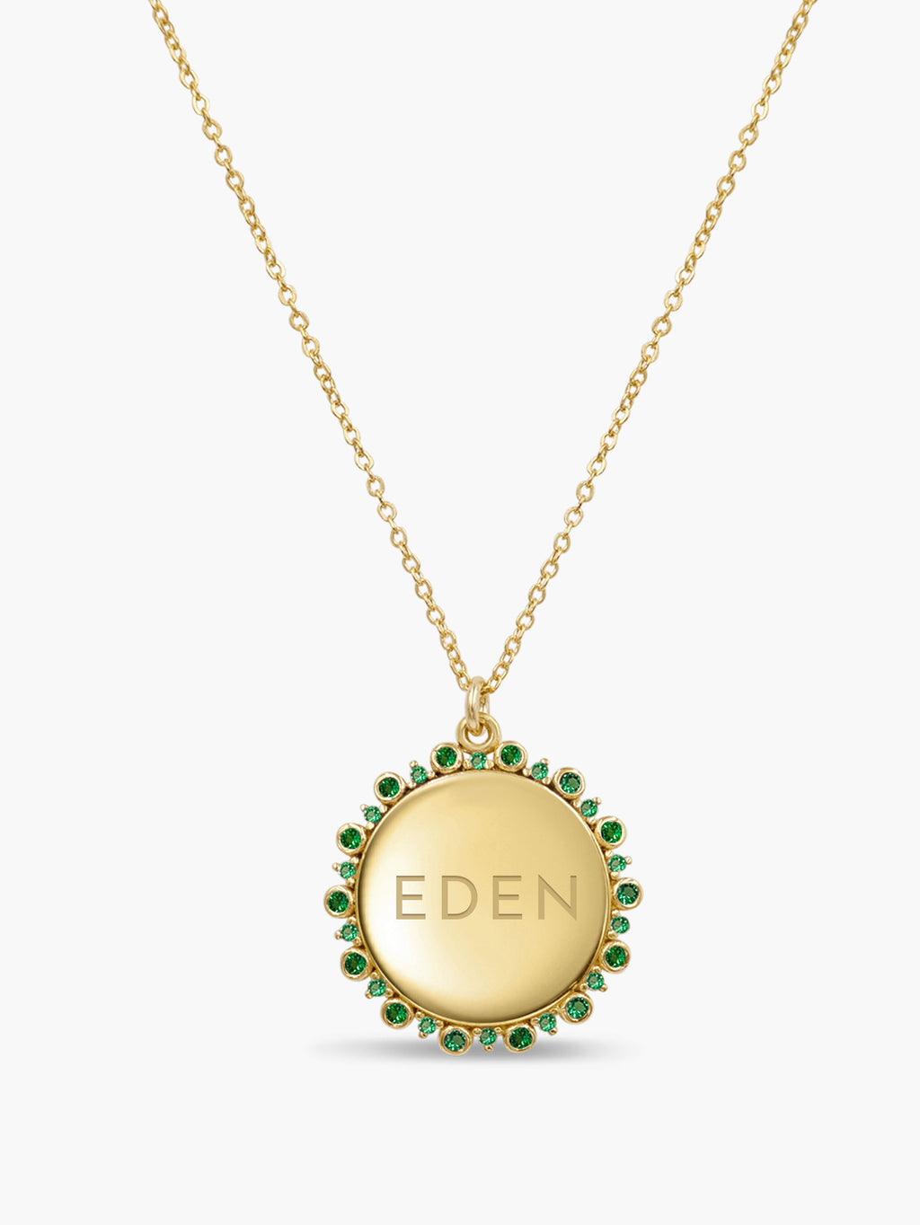 Cluster Sun Necklace- Emerald