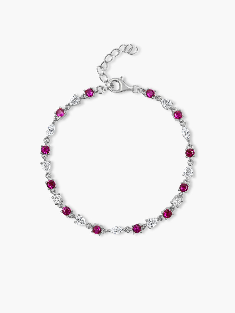 Mixed Gemstone Bracelet - Pink