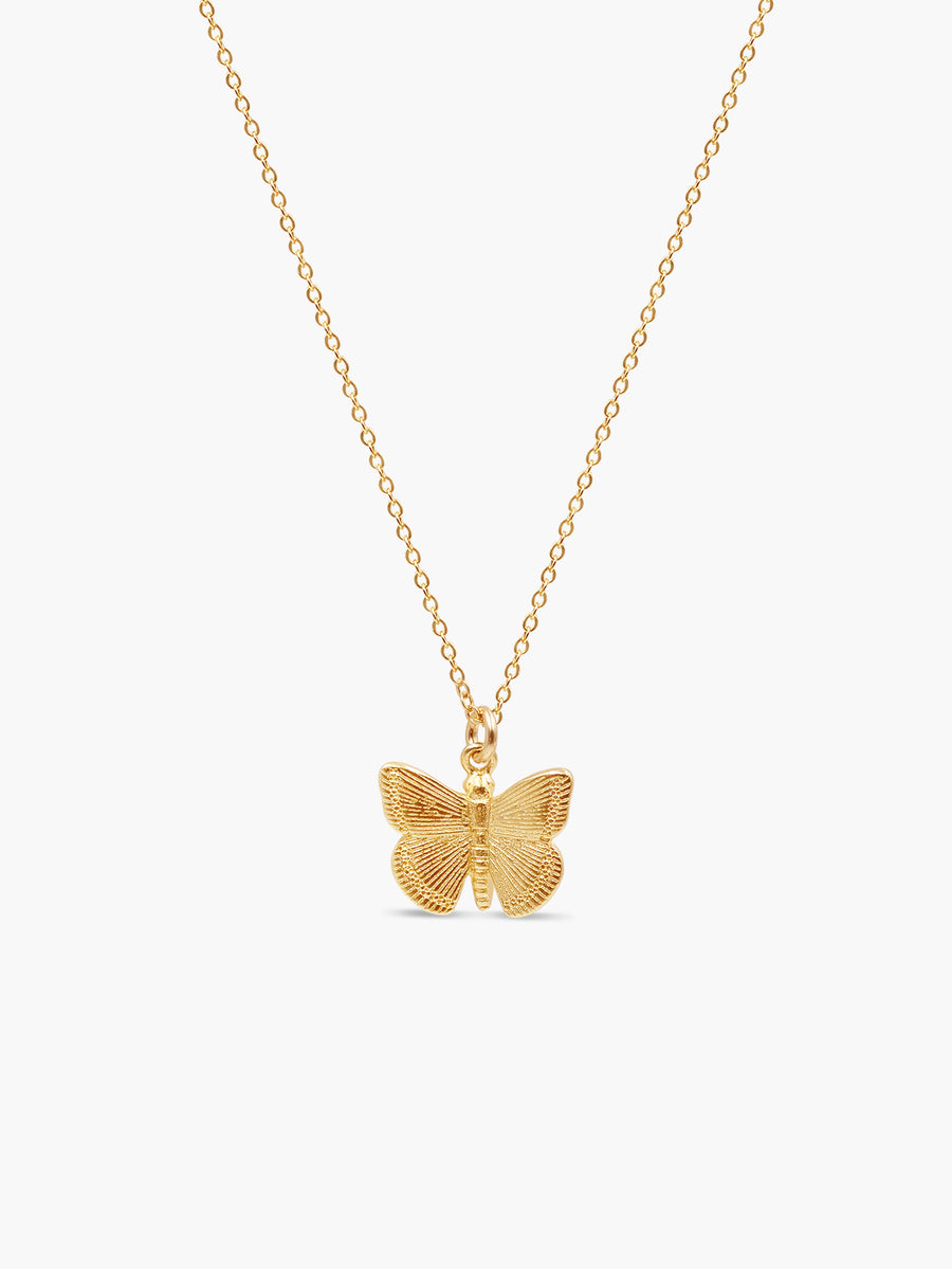 Pinapes Butterfly Necklace Multiple Color Gold-Plated for Women And Girls  Set of 5