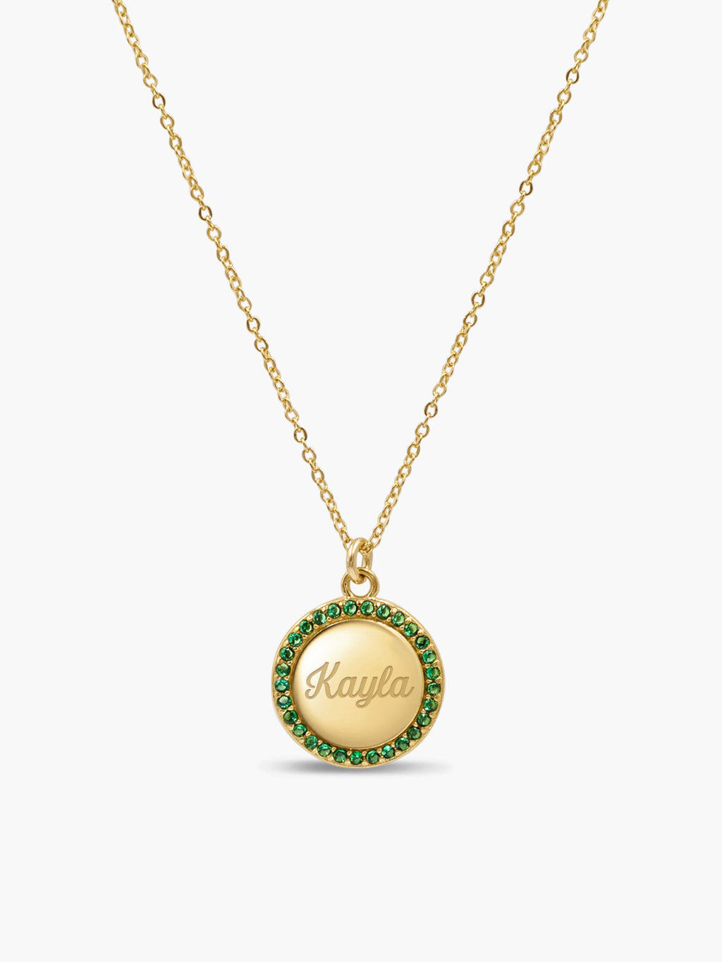 Sparkle Coin Necklace - Green