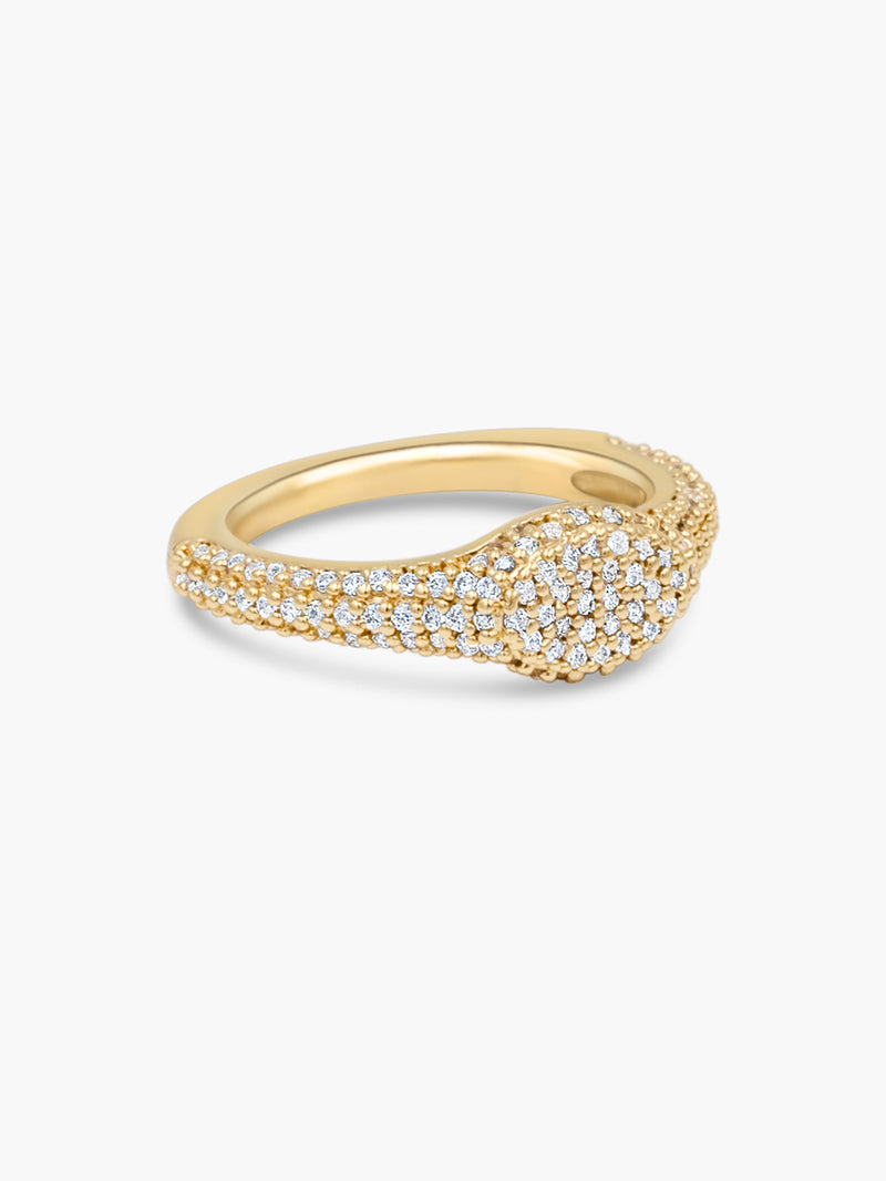 gold diamante ring