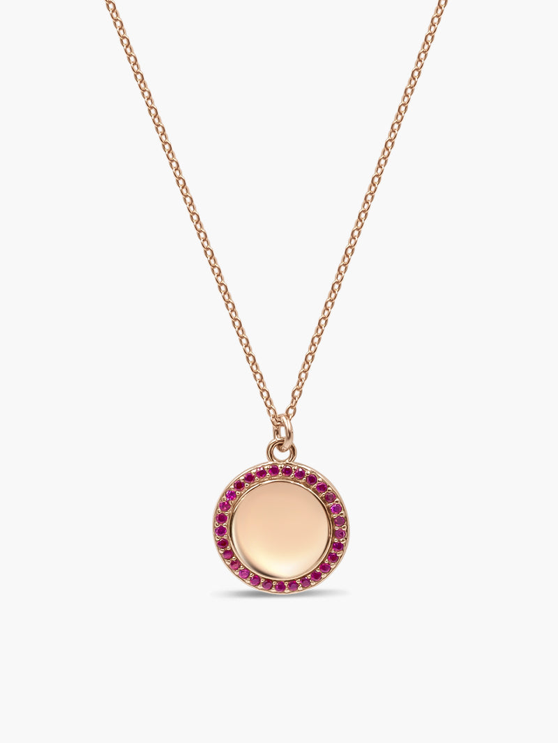 Sparkle Coin Necklace - Pink