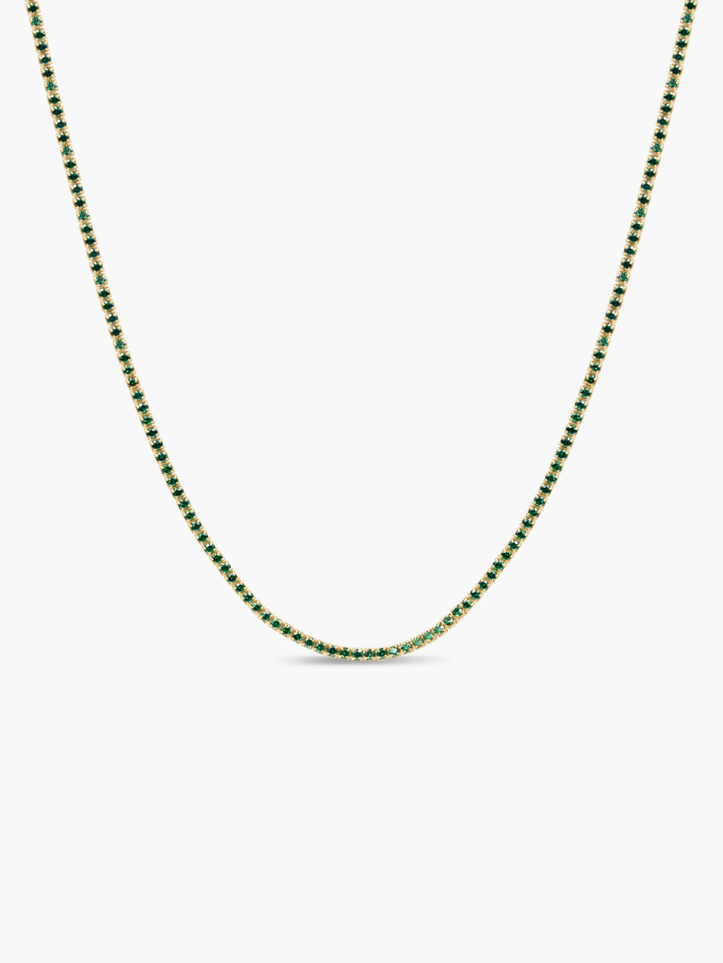 Classic Tennis Necklace - Green