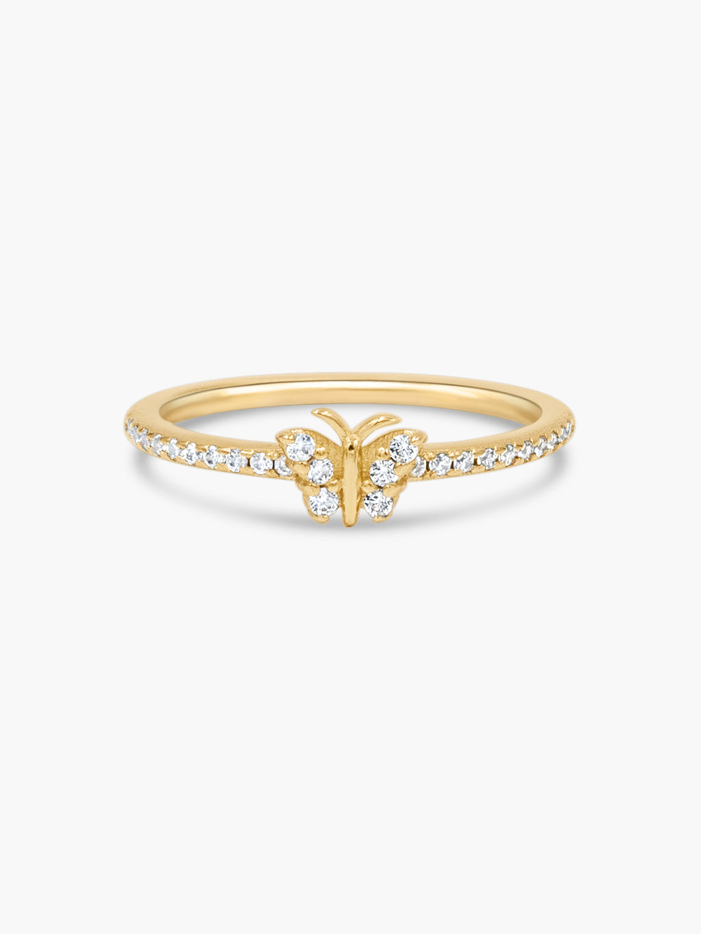 gold plated butterfly ring