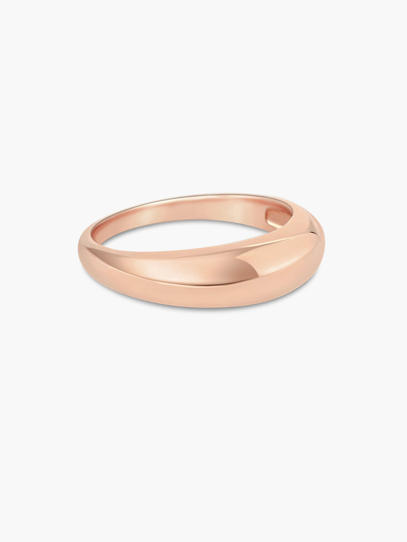 rose gold dome ring