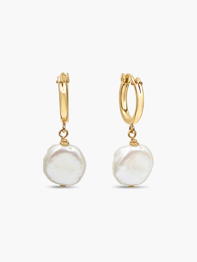 Hoops with Large Pearls