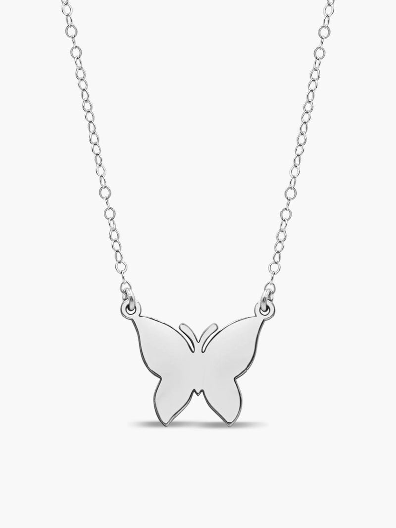 Large Engravable Butterfly Necklace