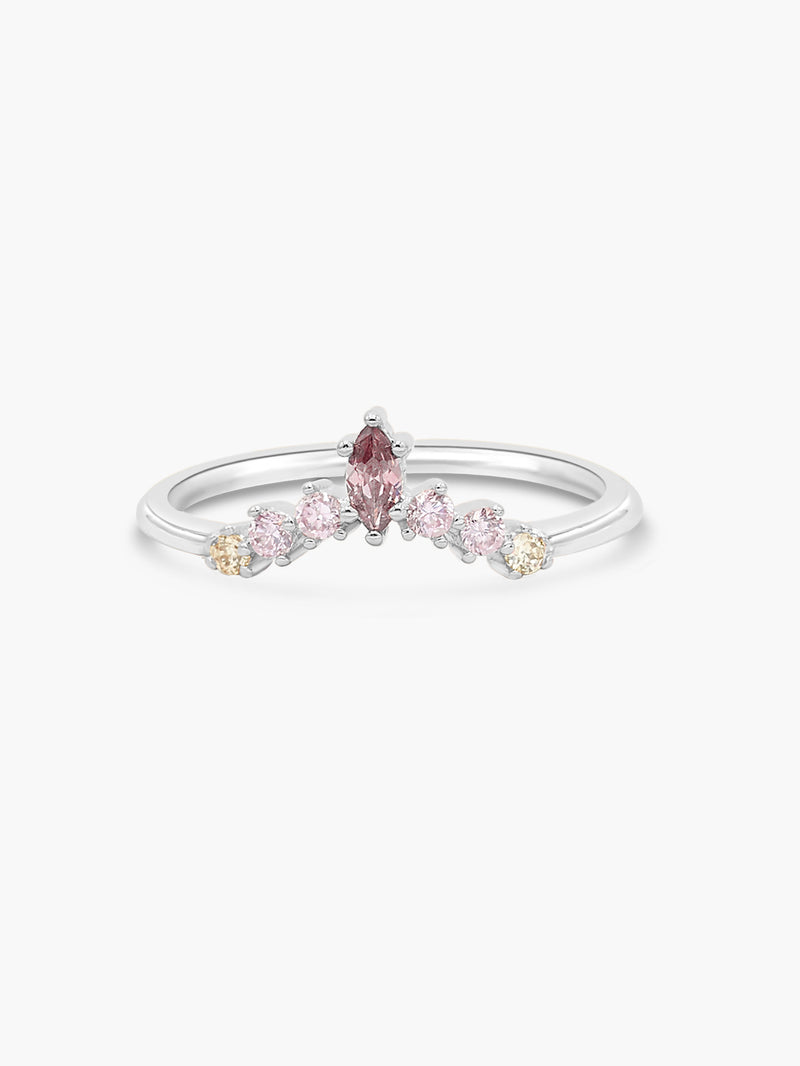 Marquise V Ring - Pink