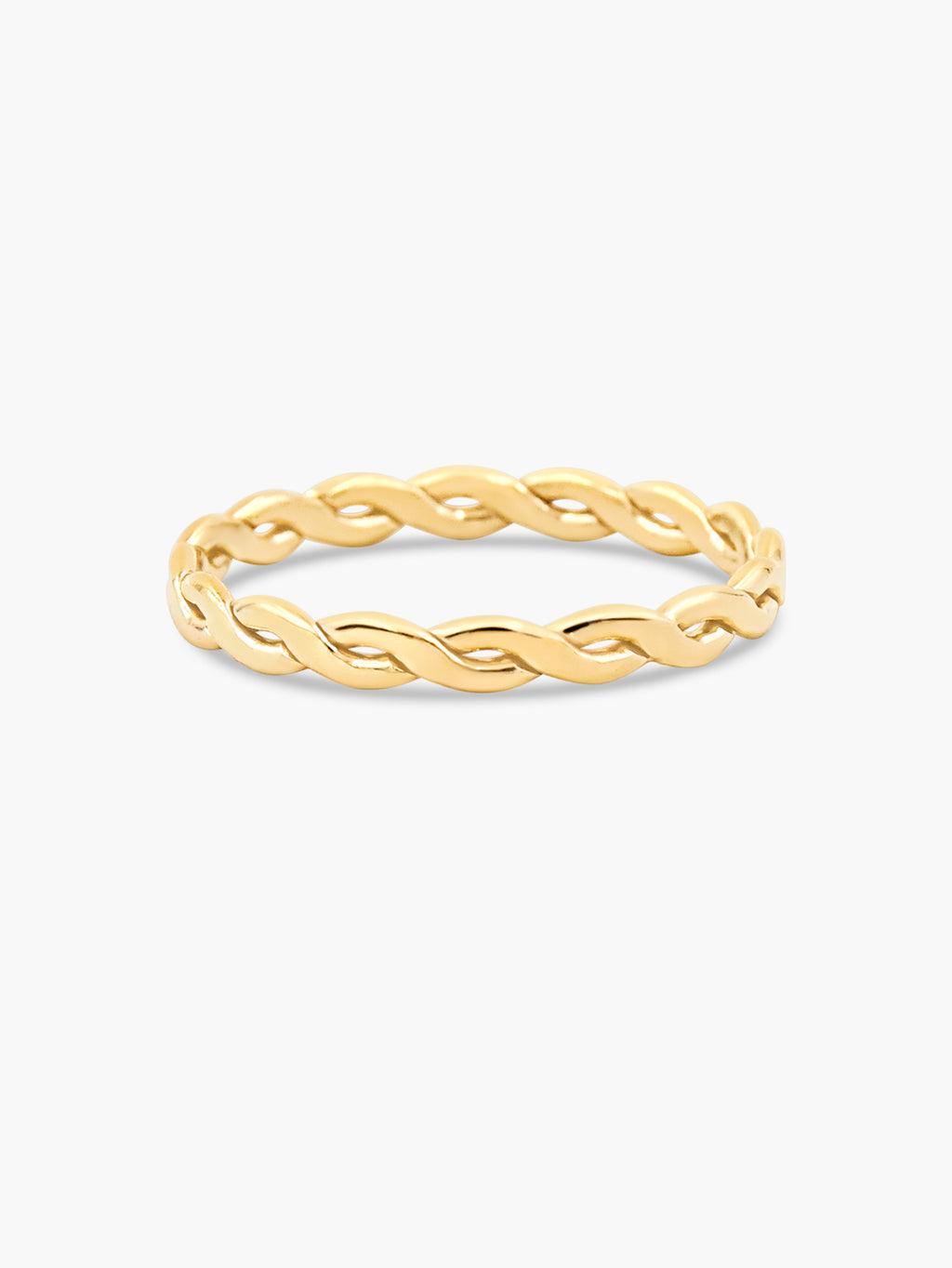gold stacking braided ring