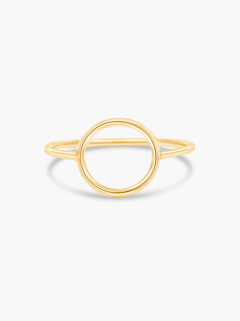gold circle stacking ring