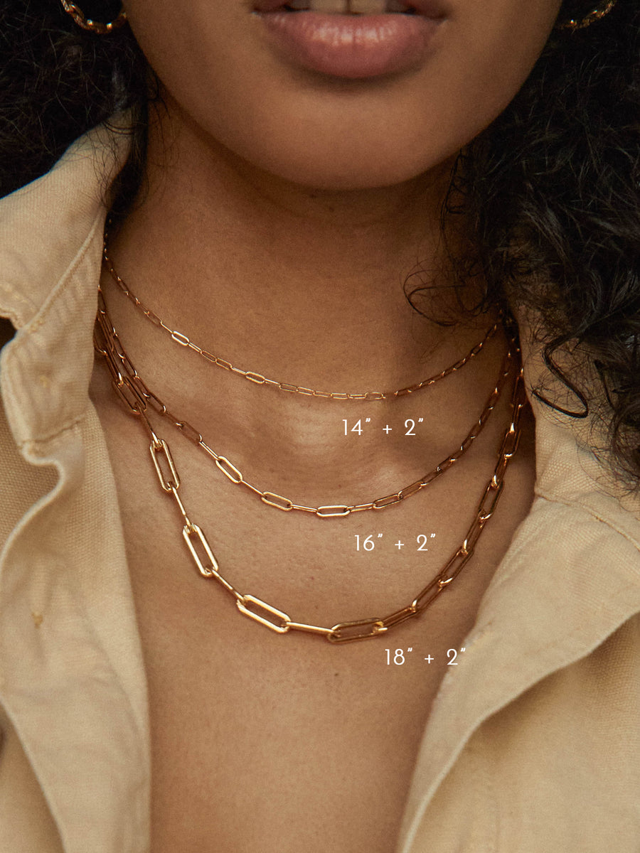 Paper Clip Chain Necklace – Kiera NY Jewelry