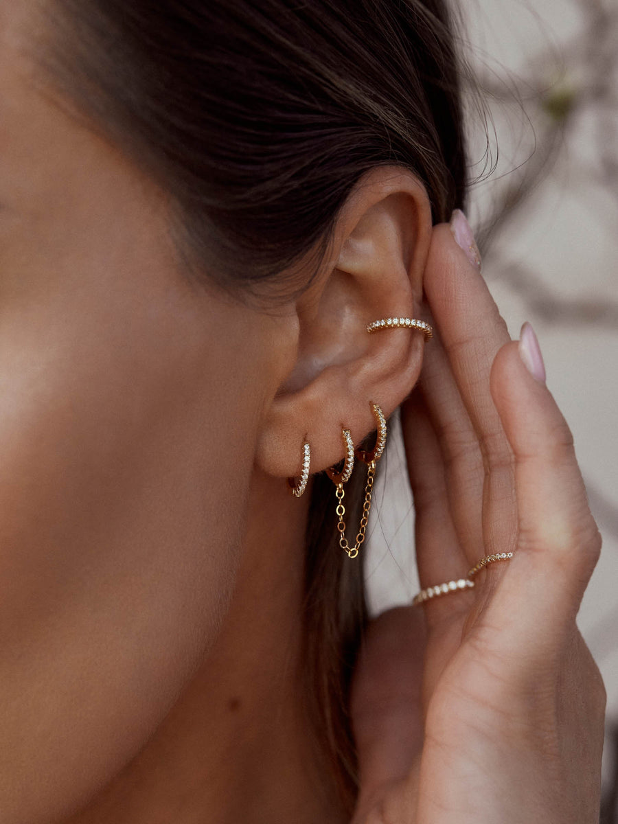 Gold Chunky Ear Cuff, Chubby Hollow Ear Clip, Stainless Steel – Georgina  Nicol