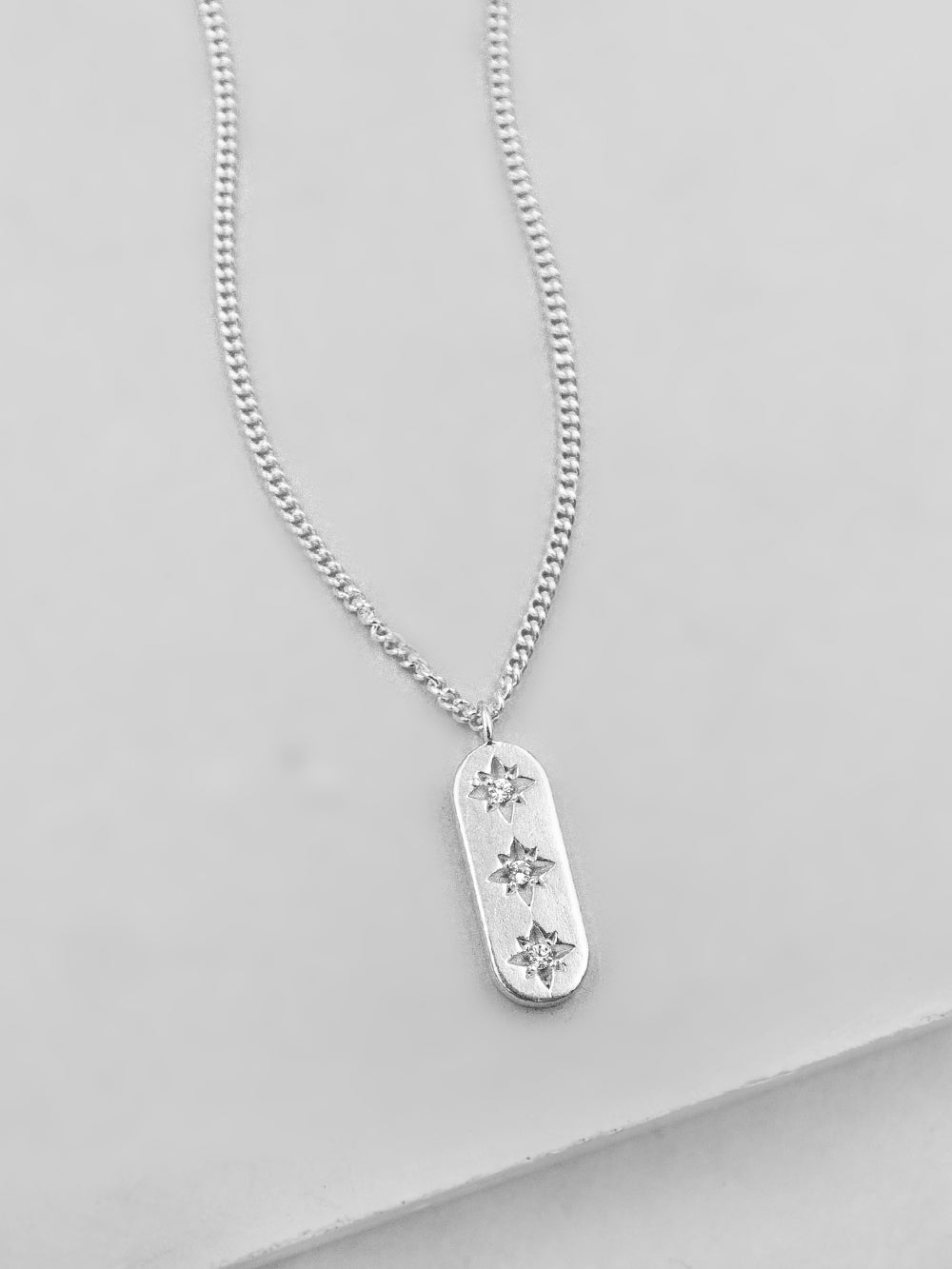 3 Star Tag Necklace