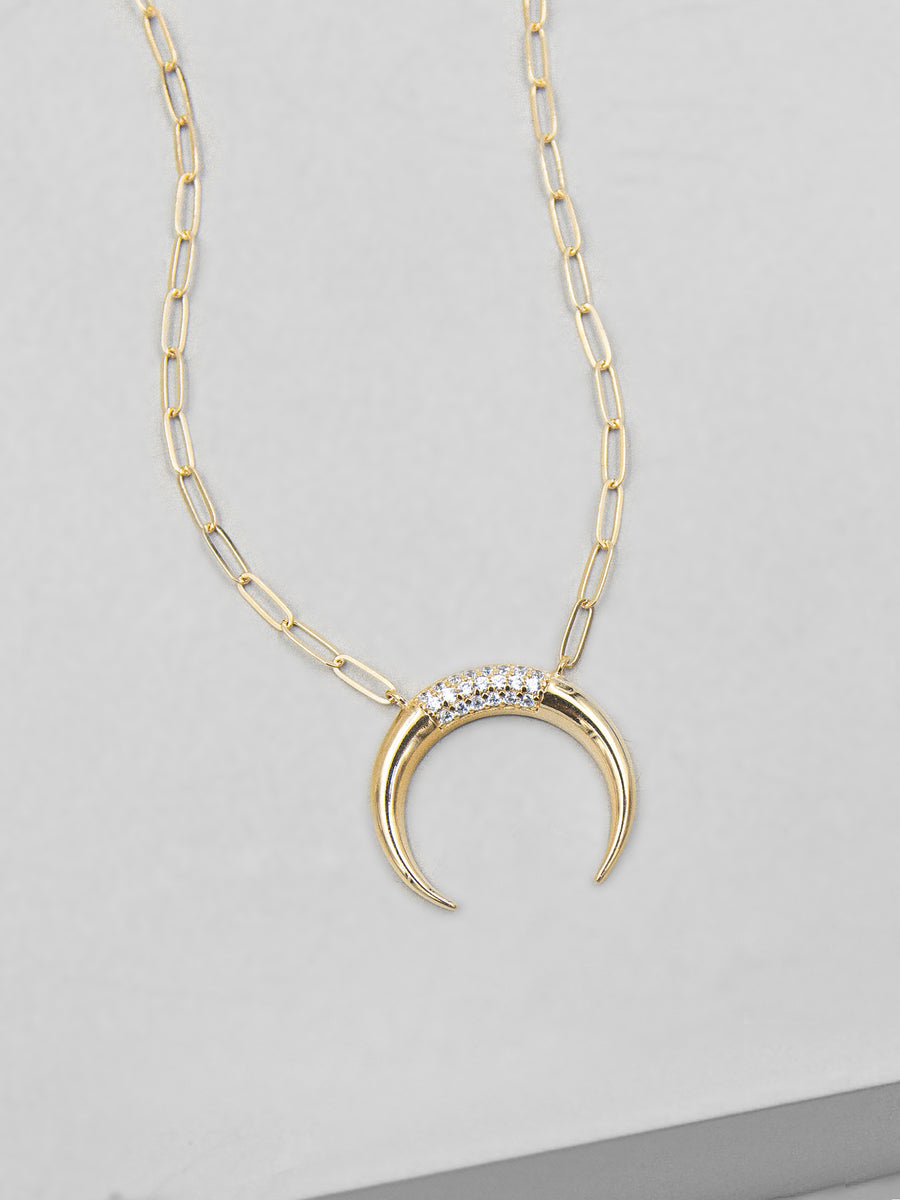 Floral Mix Half Moon Necklace - Gift at the Gardner