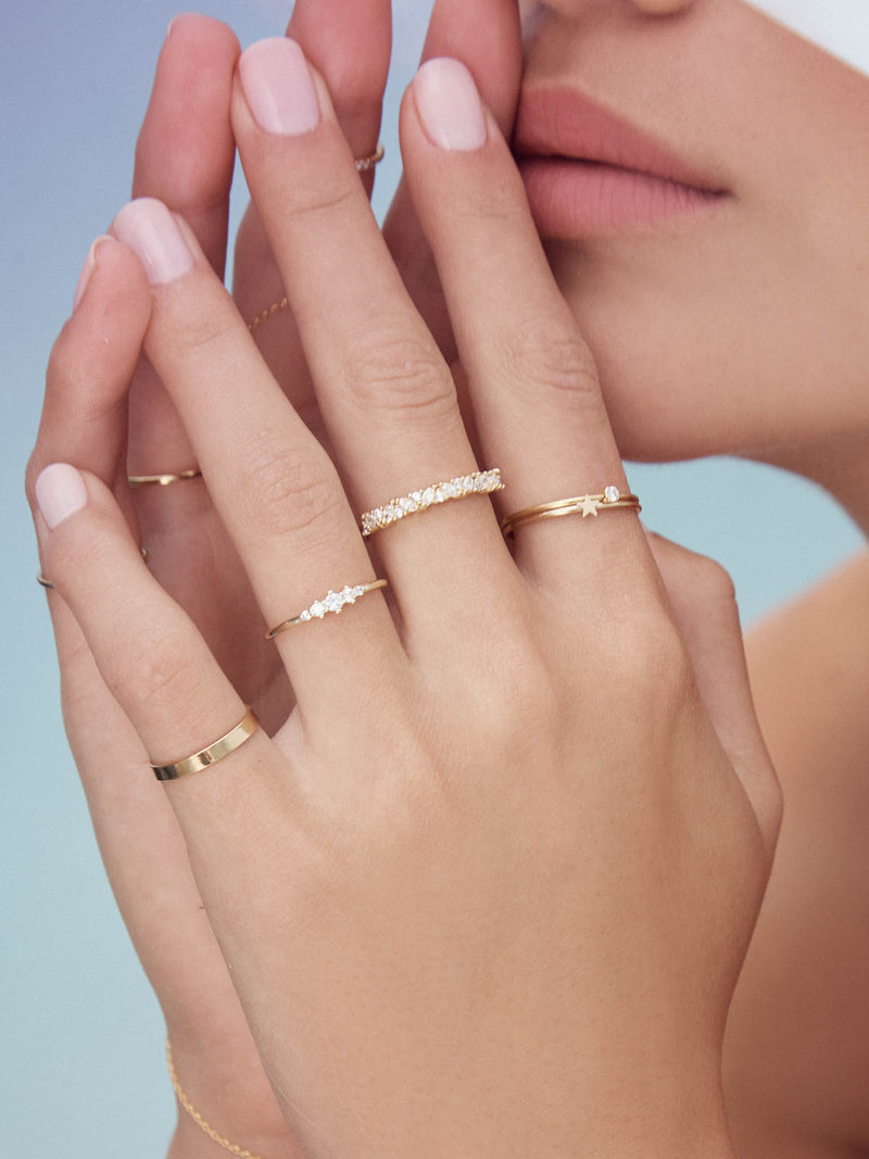 gold filled simple stacking band