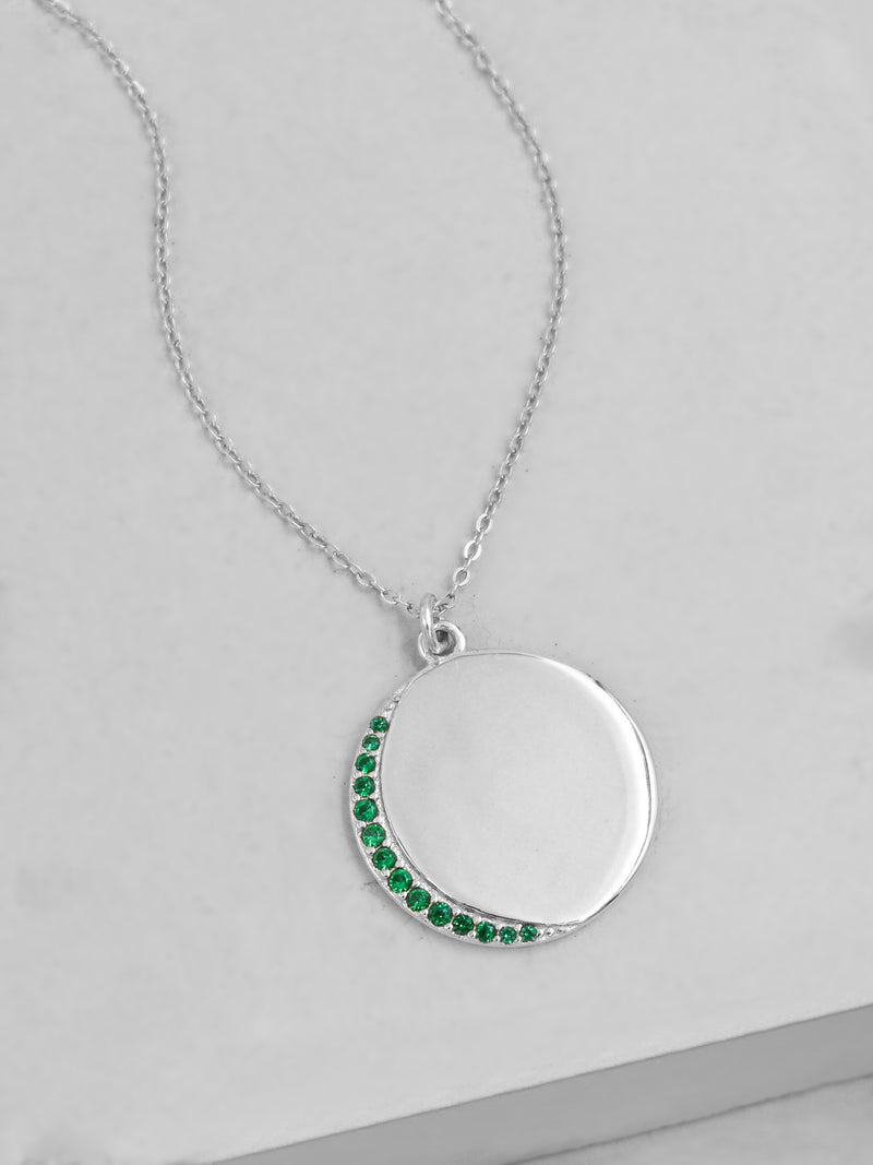 Customizable Crescent Moon - Emerald